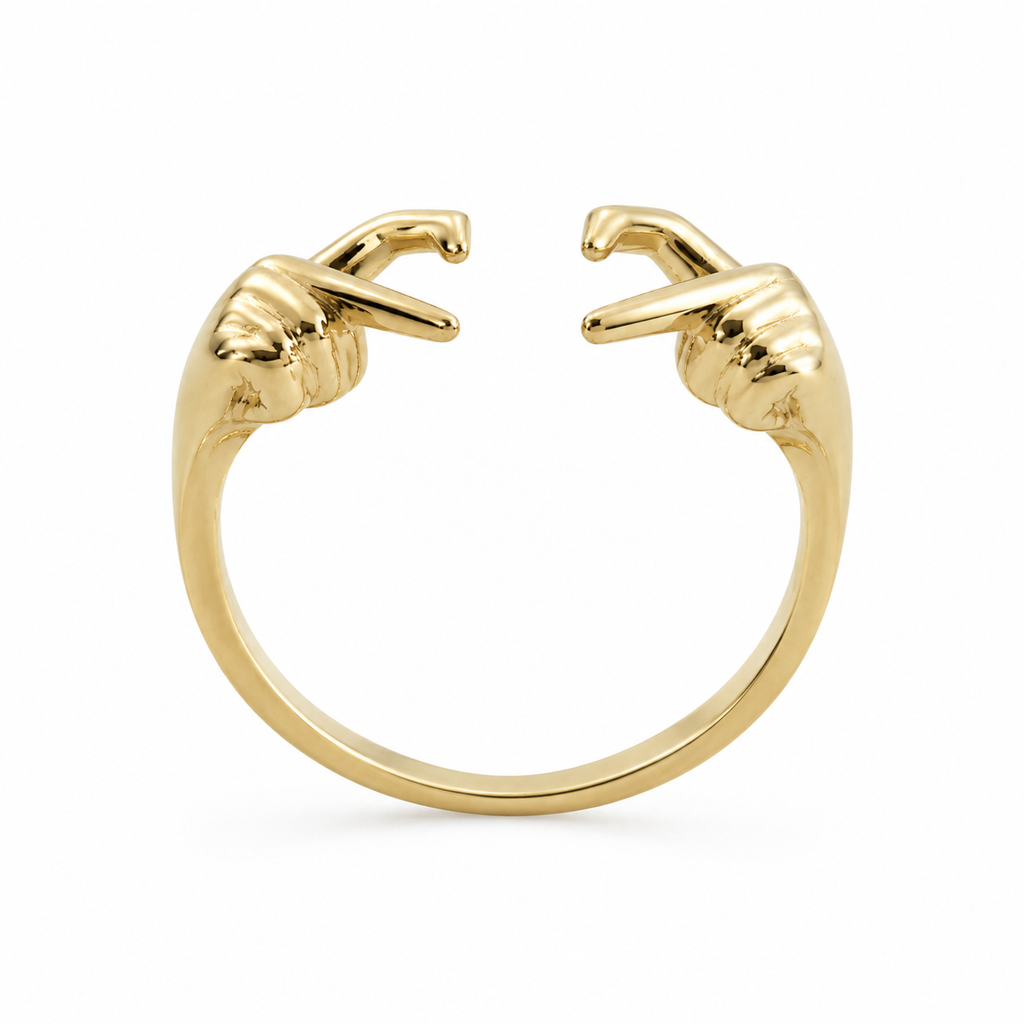 IMPERA Pointing Hands Ring – 10K Gold