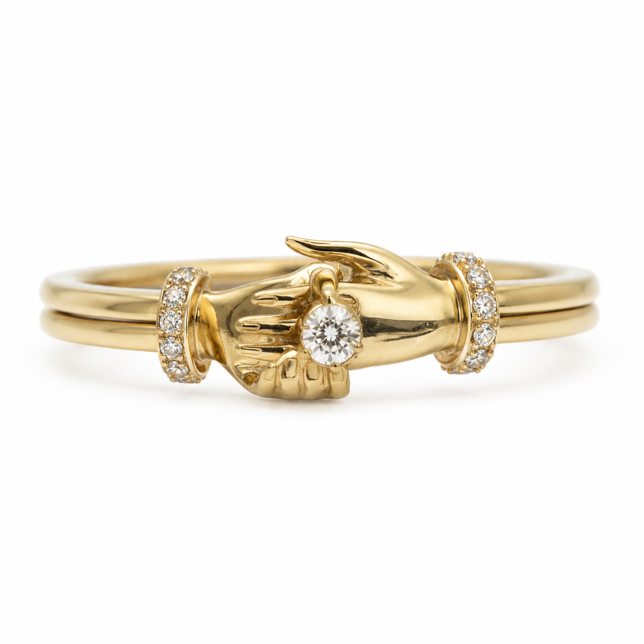 IMPERA Eternal Bond Duo Ring Set – 10K Gold