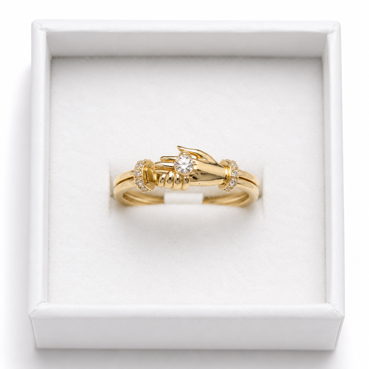 IMPERA Eternal Bond Duo Ring Set – 10K Gold
