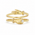 IMPERA Eternal Bond Duo Ring Set – 10K Gold