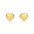 10K Gold Heart Stud Earrings