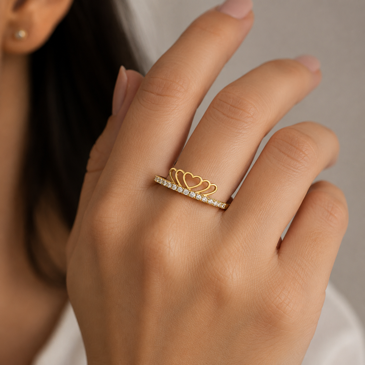 IMPERA Triple Heart Ring – 10K Gold